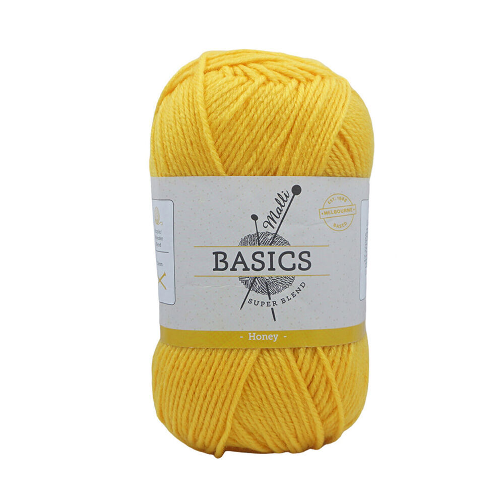 10PK Malli Super Blend Basic Crochet Knitting Yarn 8ply 100g 16x9cm Honey