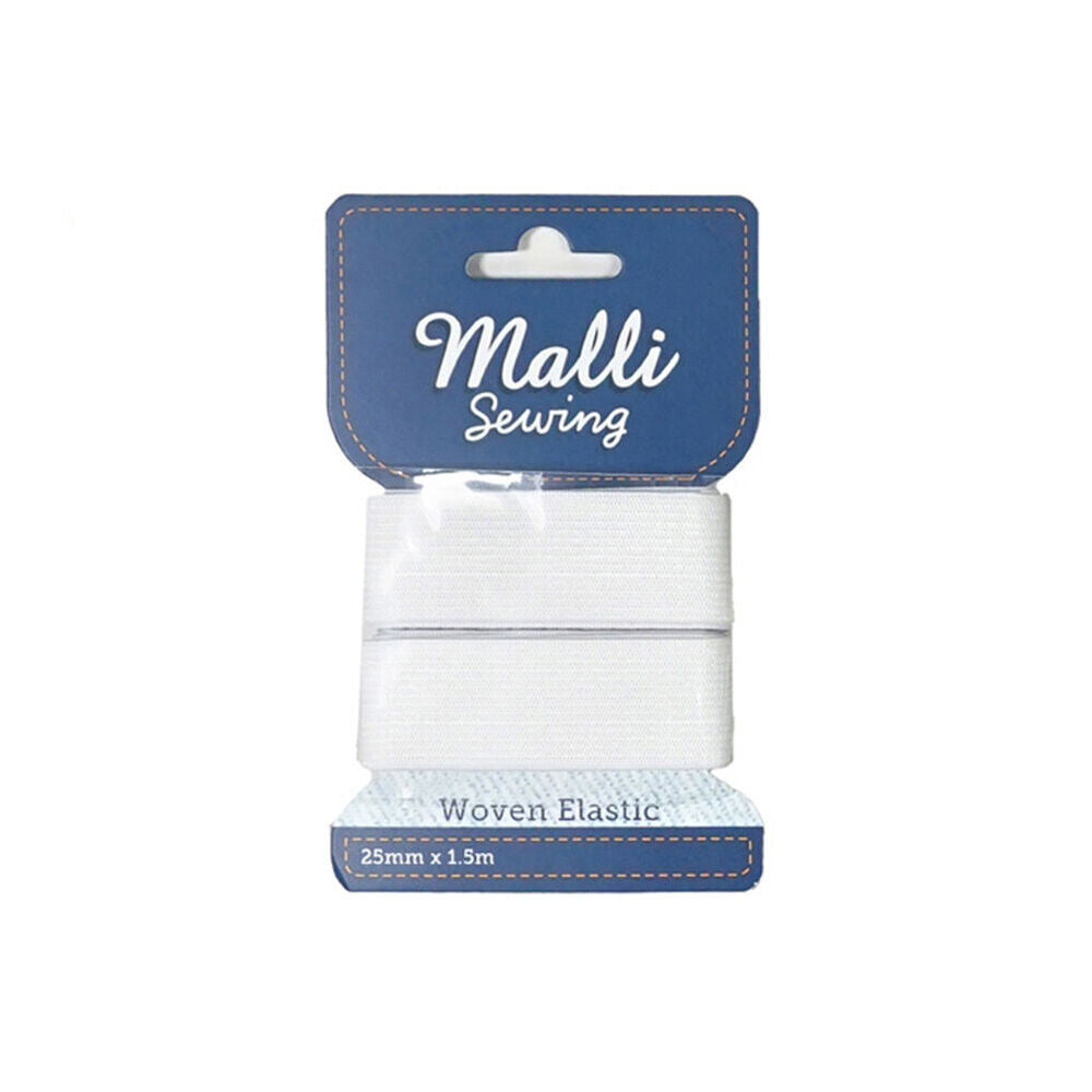12PK Malli Sewing Soft Elastic Band Cord 30mm x 1M - Assorted