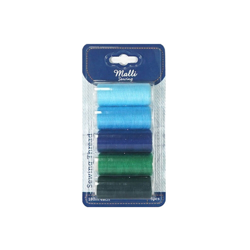6x 5pc Malli 180M Plastic Spool Sewing DIY Garment Thread Cool Shades