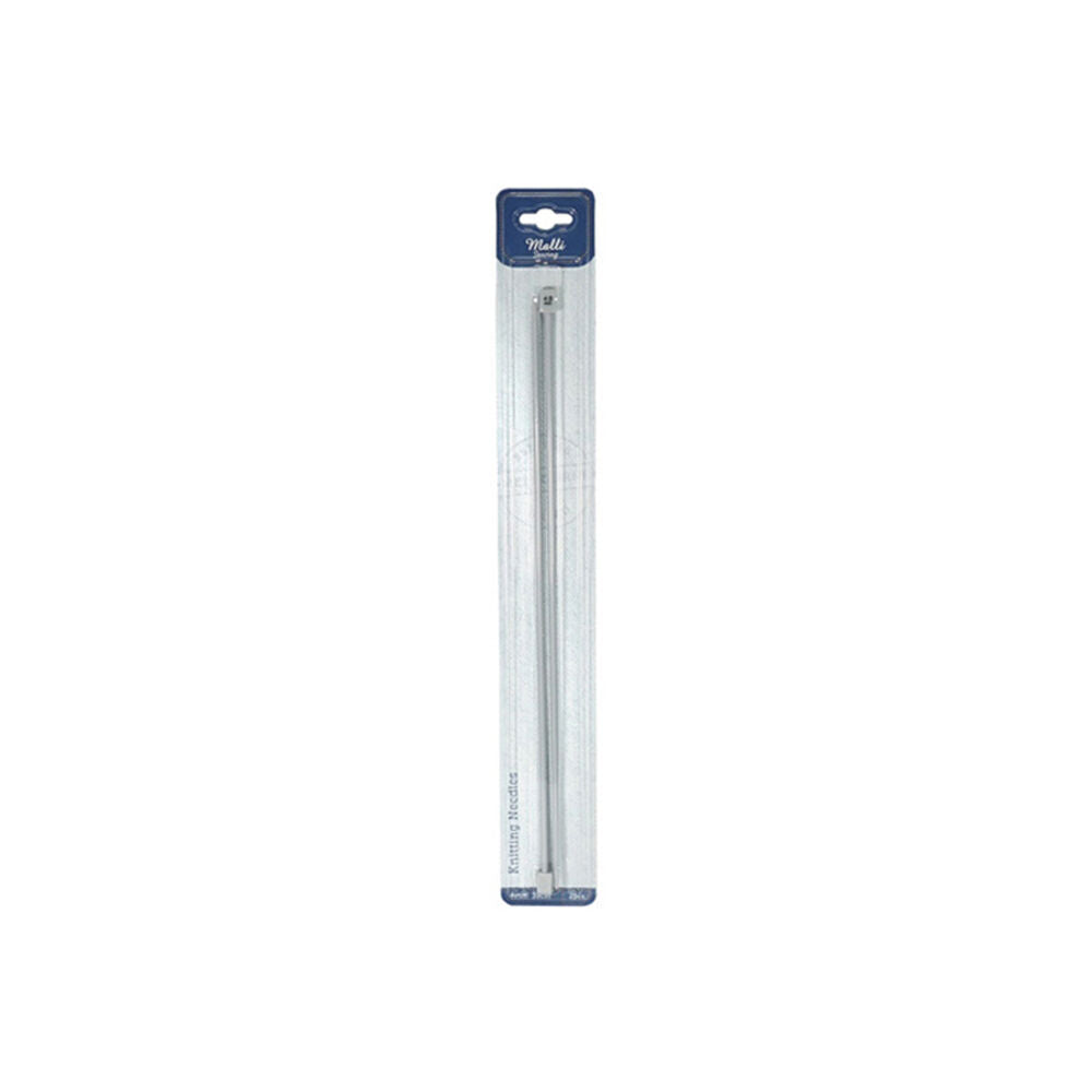 6PK Malli Aluminium/Plastic Knitting Needles 4mmx35cm - Grey