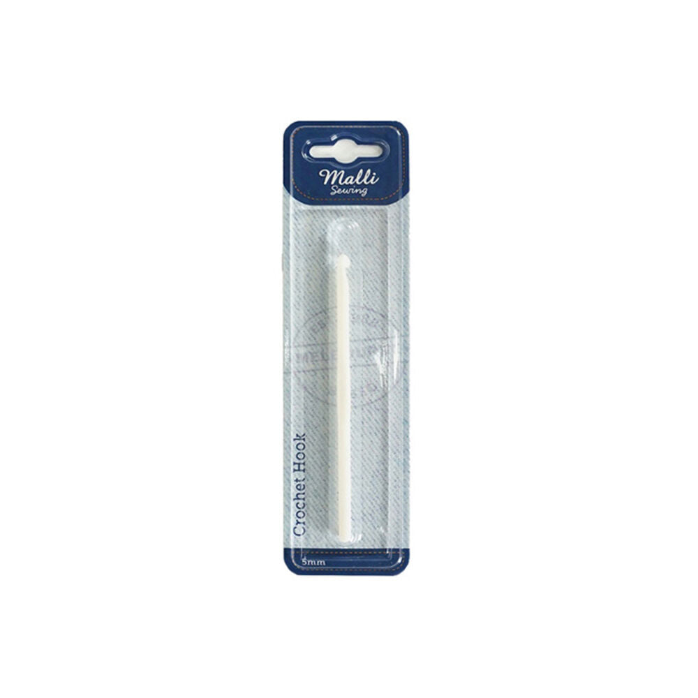 12PK Malli Plastic Crochet Hook/Needle Yarn Crafting Tool 5mm - White