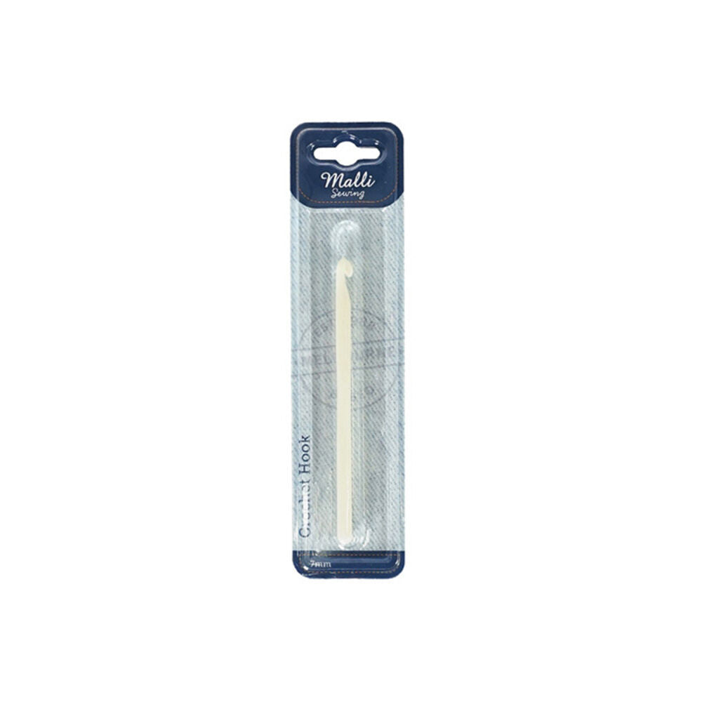 12PK Malli Plastic Crochet Hook/Needle Yarn Crafting Tool 7mm - White