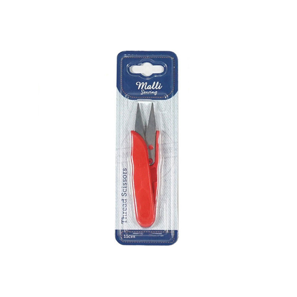 12PK Malli Sewing Steel/Plastic Thread Snipping Scissors 11cm - Assorted