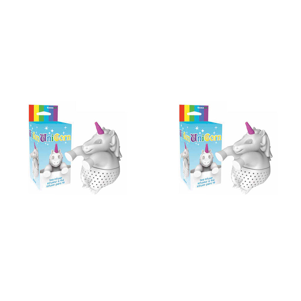 2PK Gamago 11cm Unicorn Tea Infuser Strainer Drink Maker Grey
