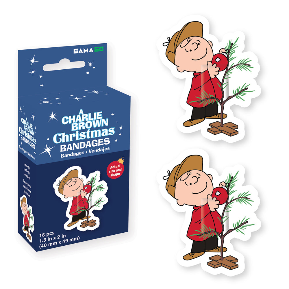 36pc Gamago Charlie Brown Christmas Bandages Kids/Children Band Aid 4x4.9cm