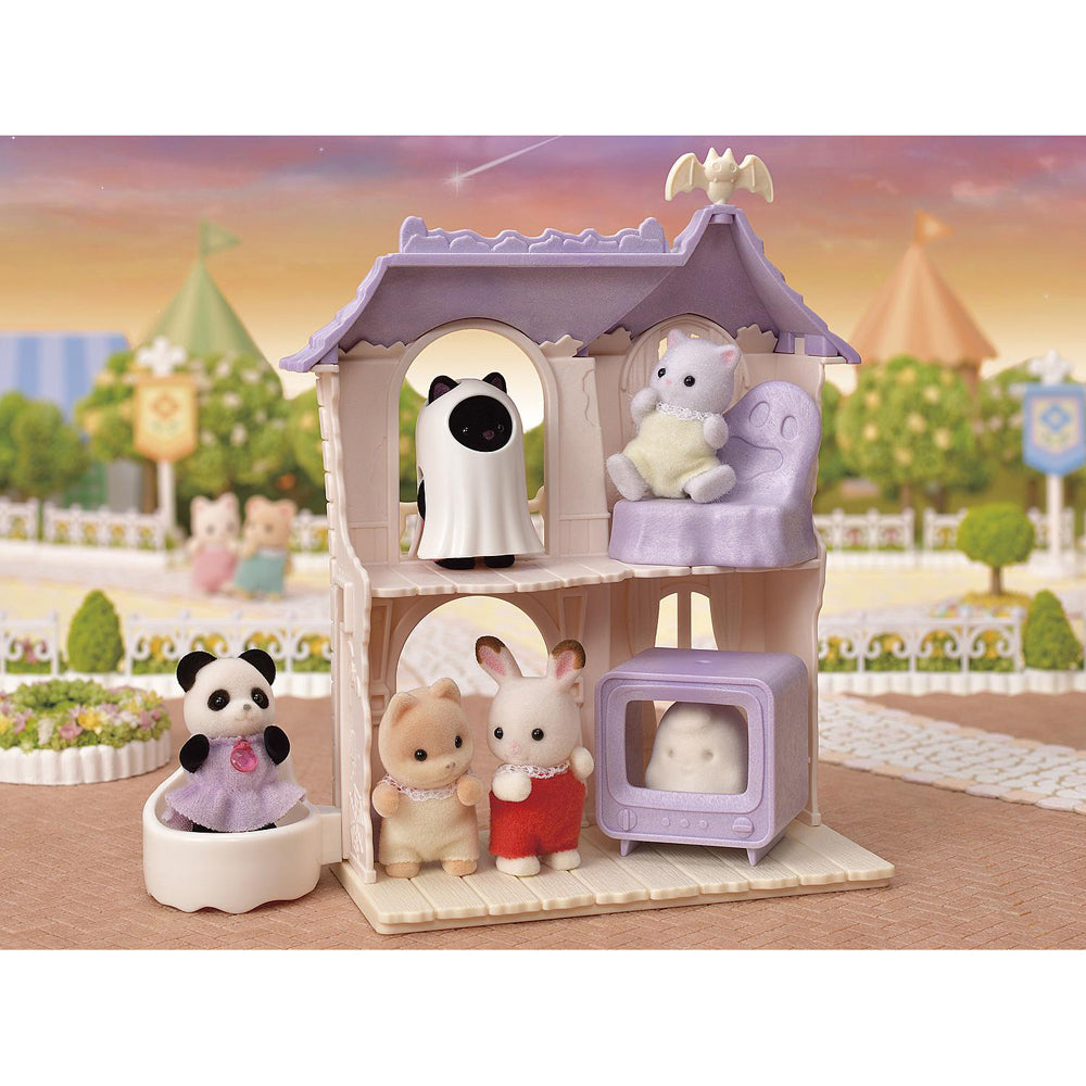 8pc Sylvanian Families Spooky Surprise House Kids Miniature Toy Set 3y+