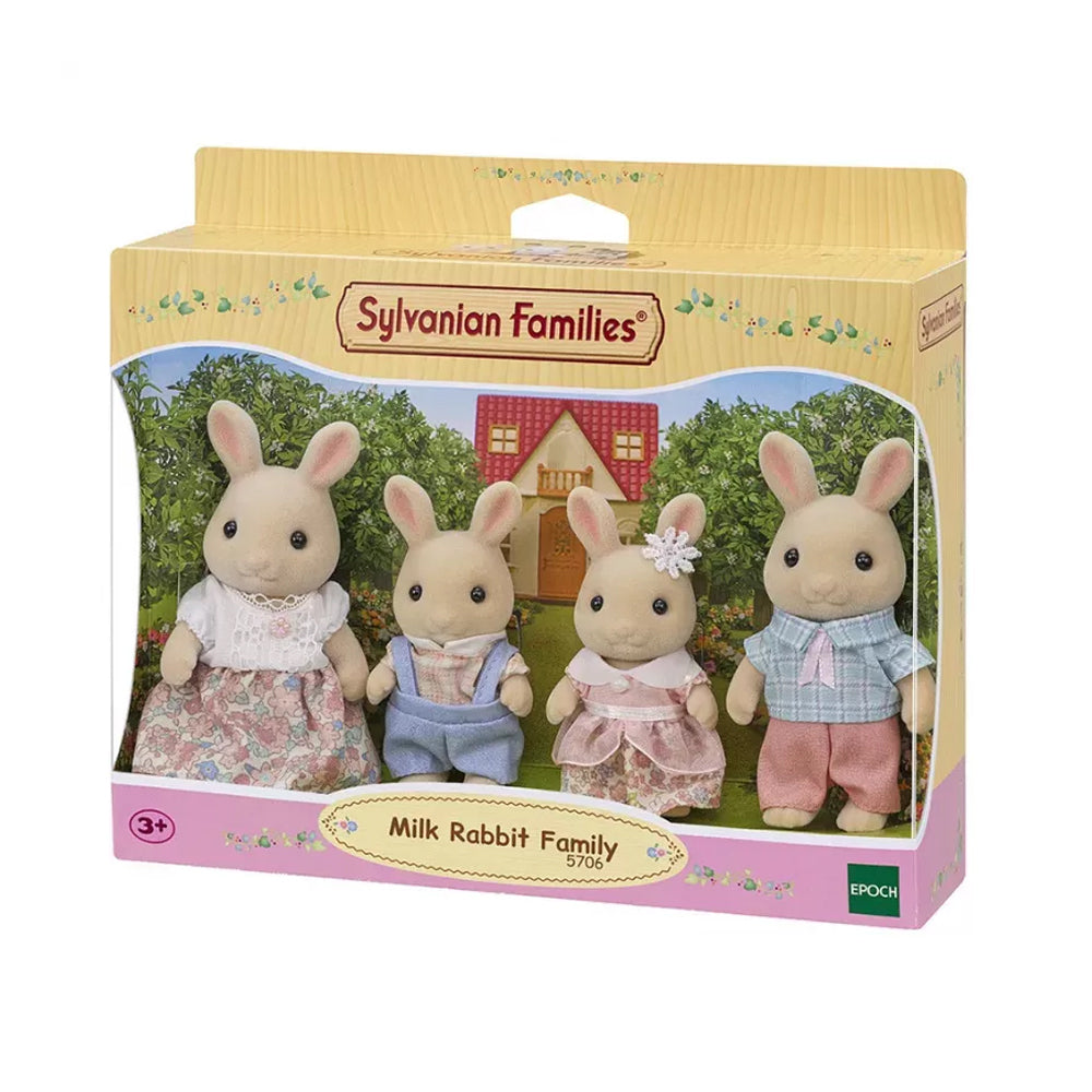 4pc Sylvanian Families Milk Rabbit Family Kids Miniature Toy 3y+