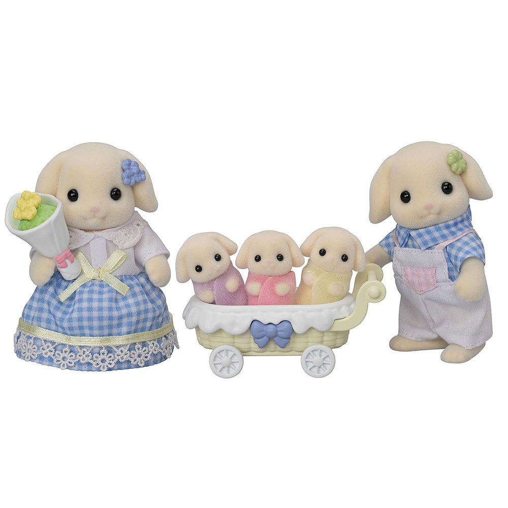 7pc Sylvanian Families Flora Rabbit Family Kids Miniature Toy 3y+