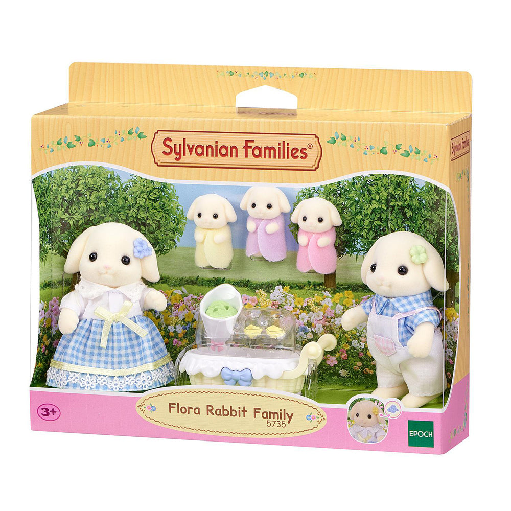 7pc Sylvanian Families Flora Rabbit Family Kids Miniature Toy 3y+