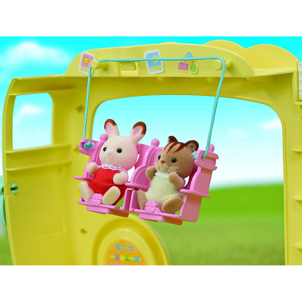 Sylvanian Families Rainbow Fun Nursery Bus Kids Miniature Toy Set 3y+