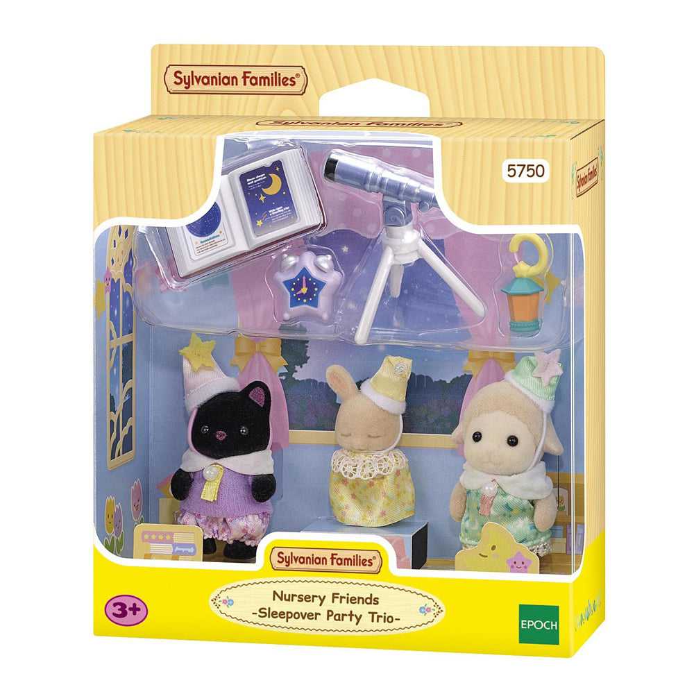 7pc Sylvanian Families Nursery Friends Sleepover Party Trio Kids Toy 3y+