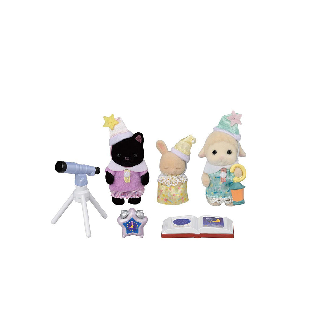 7pc Sylvanian Families Nursery Friends Sleepover Party Trio Kids Toy 3y+