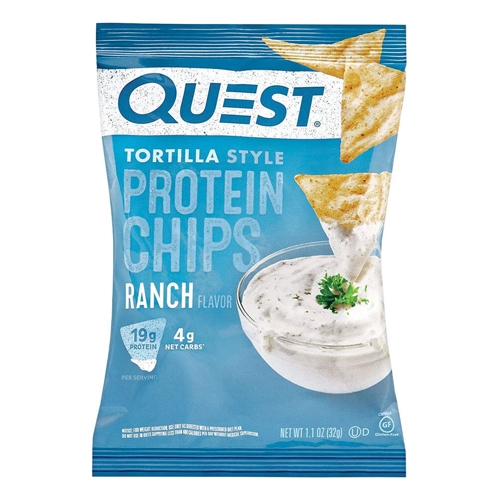8pc Quest 32g Tortilla Style Protein Chips Ranch