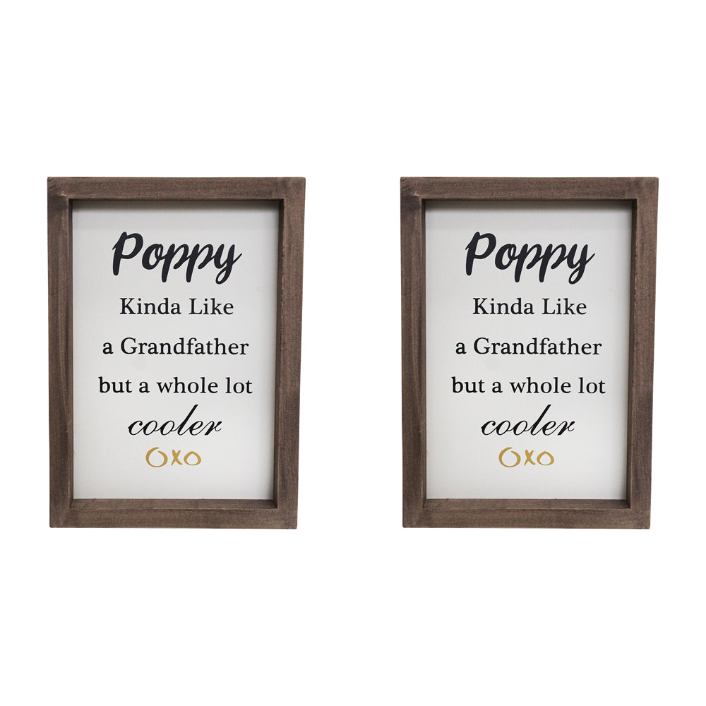 2PK LVD 21cm MDF Poppy Kinda Like Sign Wall/Door Hanging Shelf Display