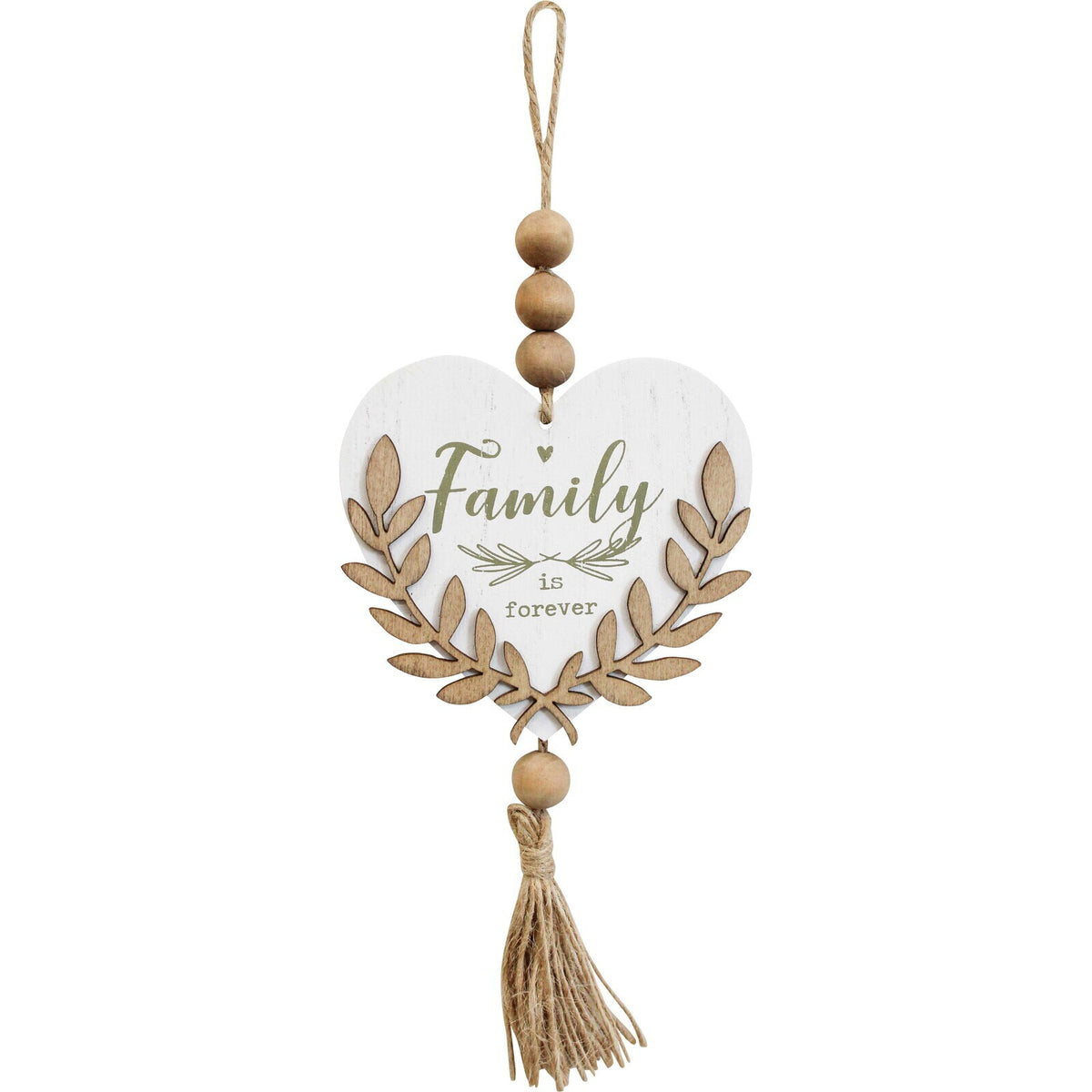 2PK LVD 21.5cm MDF Sign Wall/Door Hanging Decor Family Heart