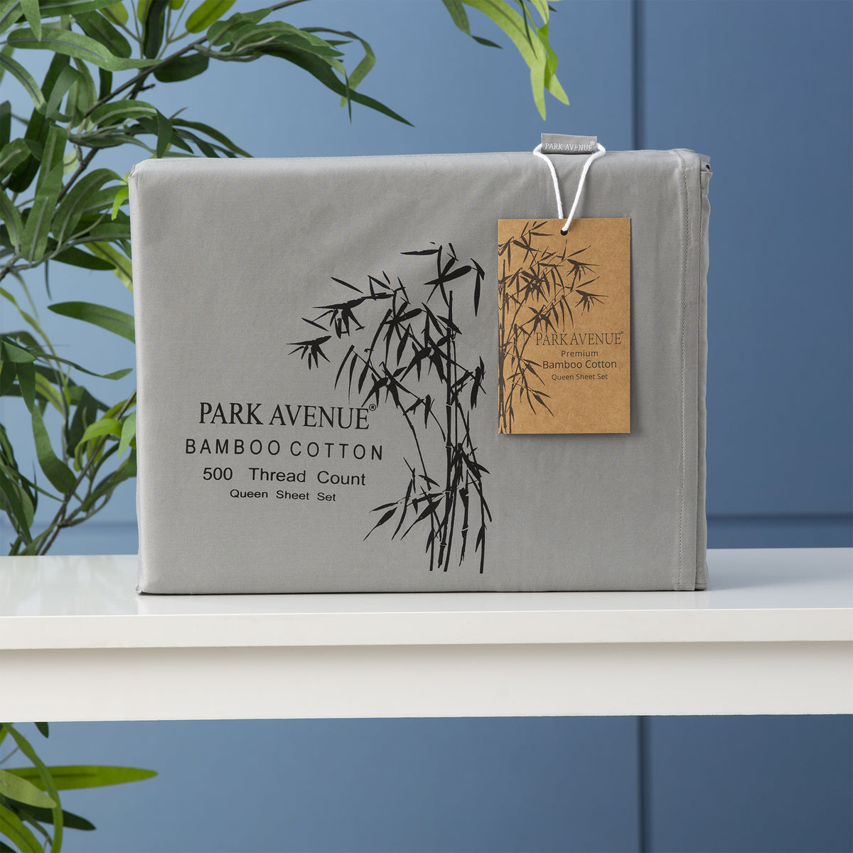 Park Avenue 500TC Bamboo Cotton Sheet Set Double Charcoal