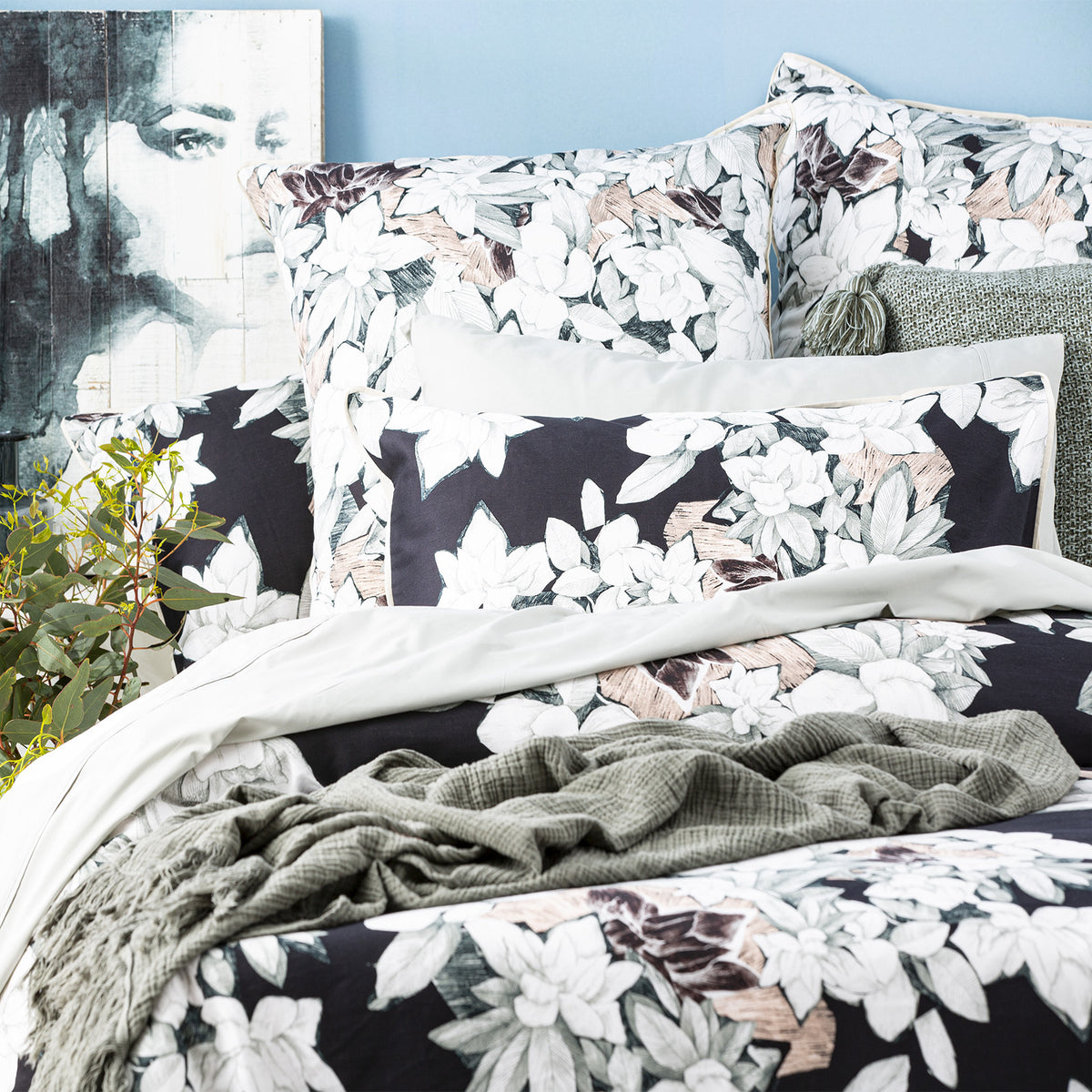 Renee Taylor 300TC Cotton Euro Pillowcase Ivy