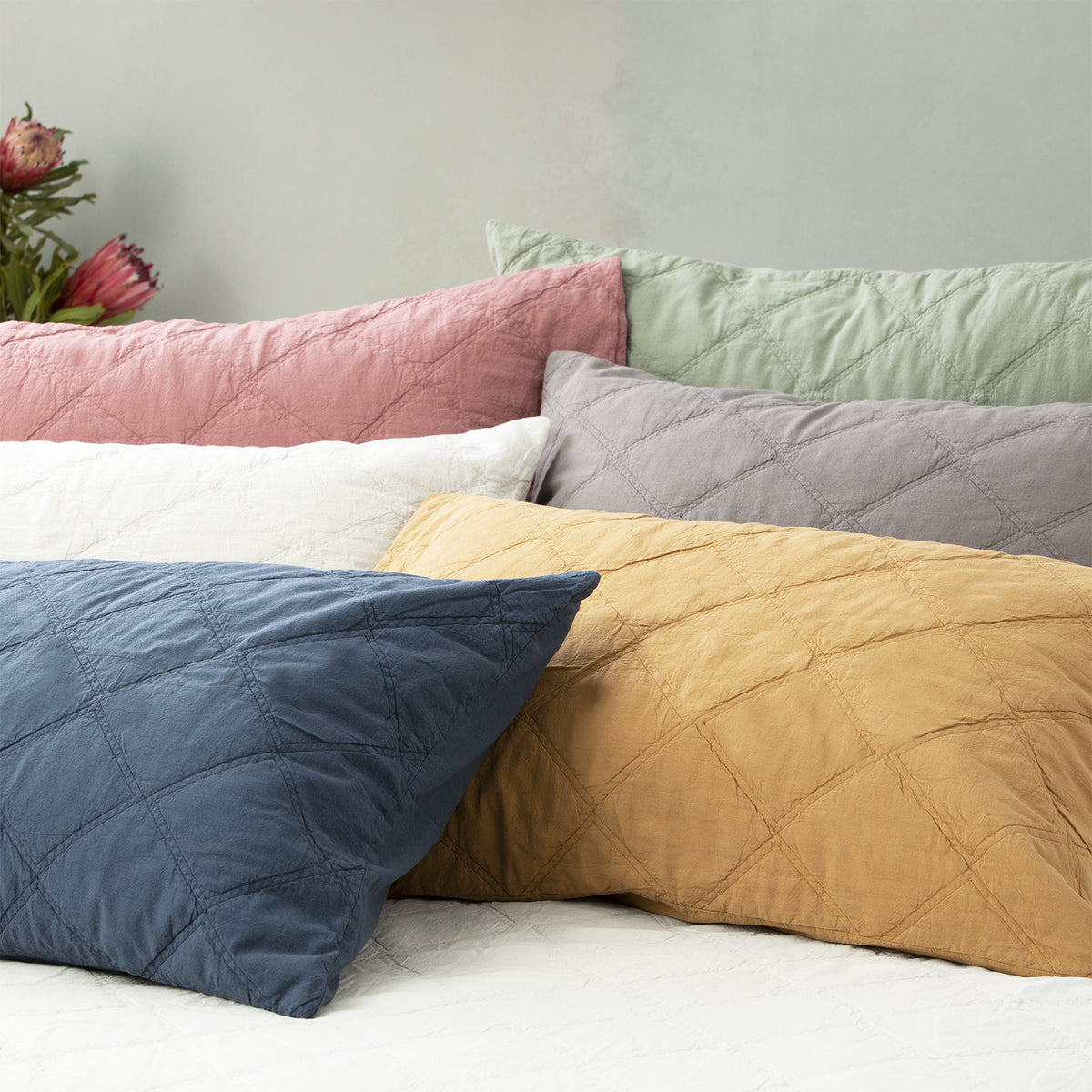 Renee Taylor Attwood VT Stone Washed Cotton Quilted Coverlet Set Queen/King Wood