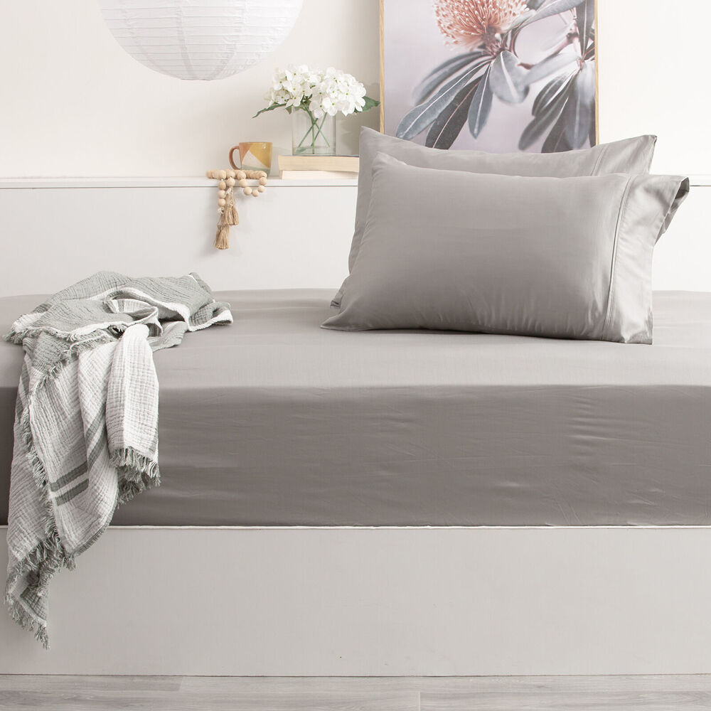 Park Avenue 500 Thread Count Super King Bamboo Cotton Combo Set Charcoal