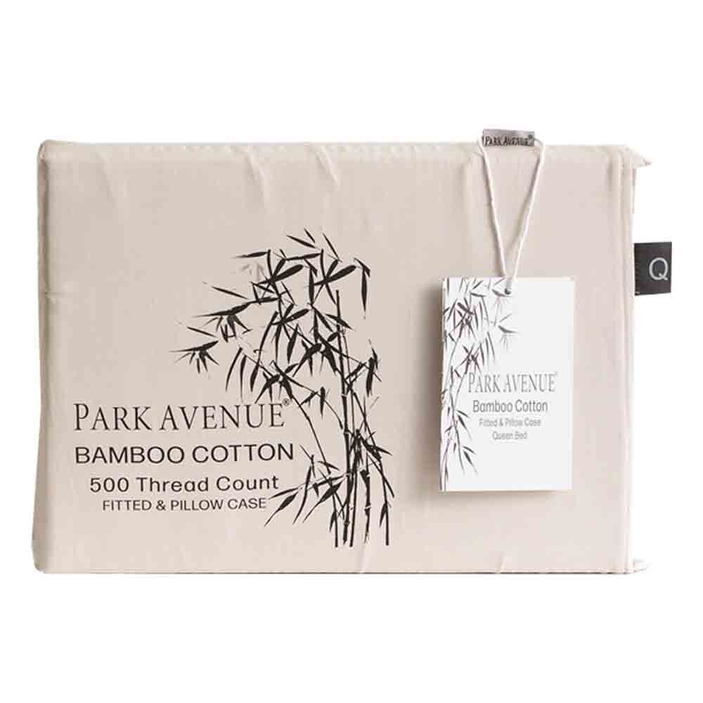 Park Avenue 500 Thread Count Super King Bamboo Cotton Combo Set Dove