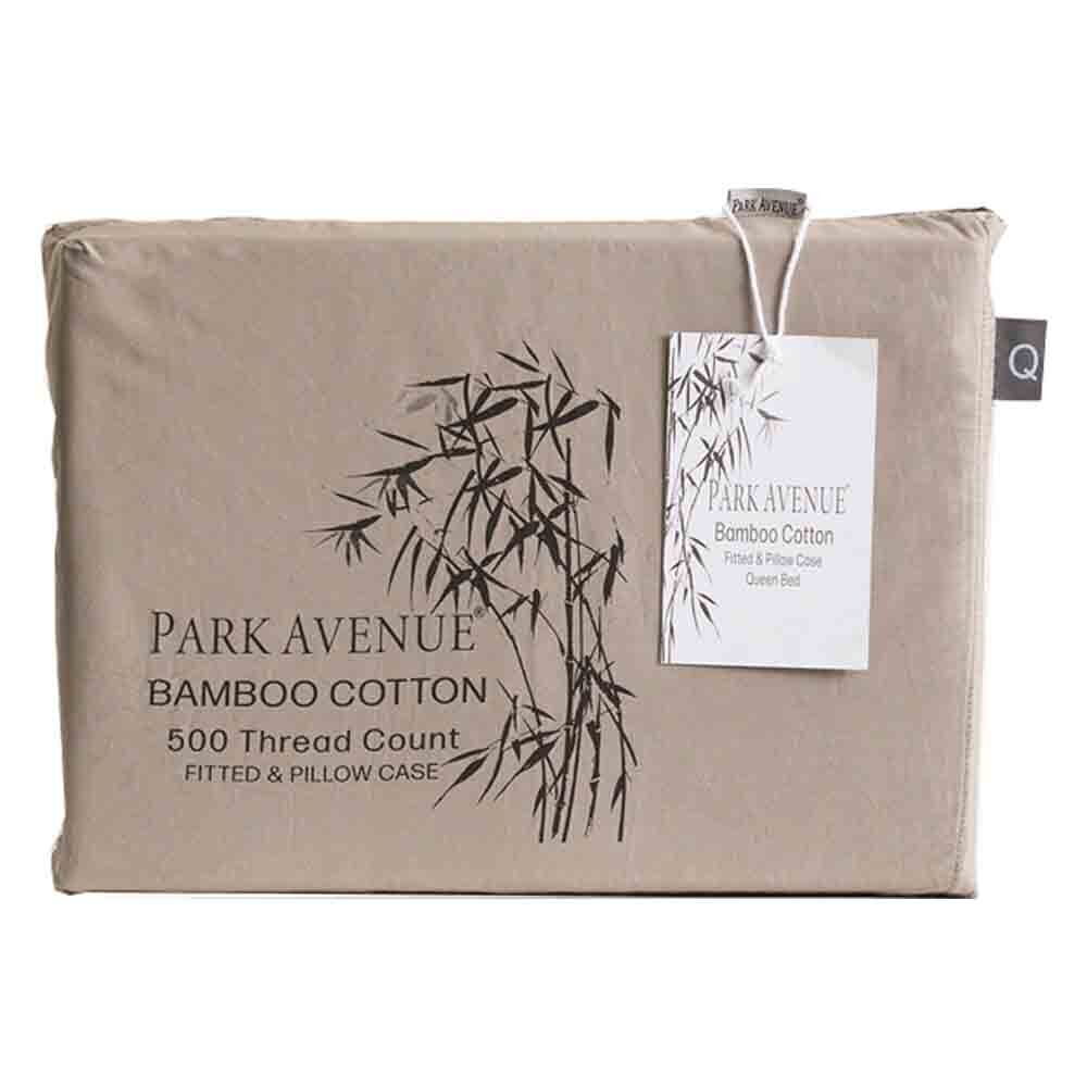 Park Avenue 500 Thread Count Super King Bamboo Cotton Combo Set Pewter