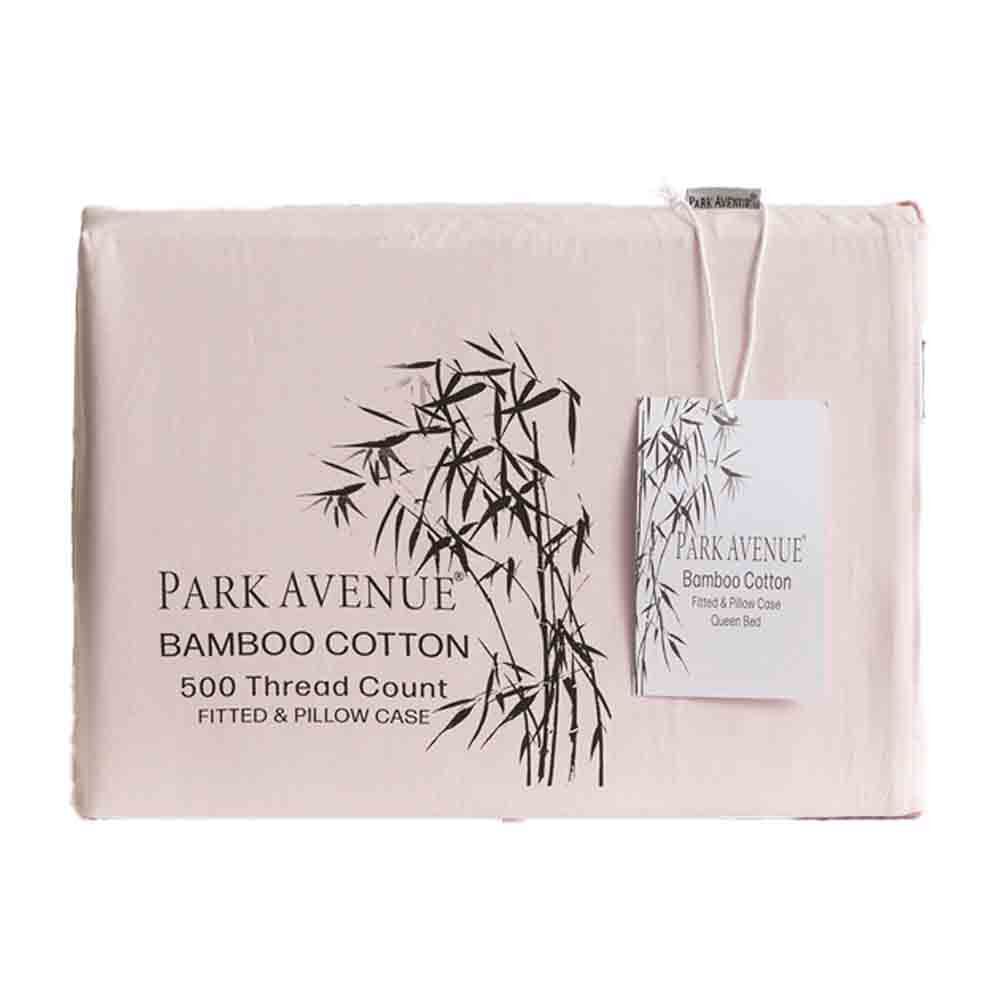 Park Avenue 500 Thread Count Super King Bamboo Cotton Combo Set Peach