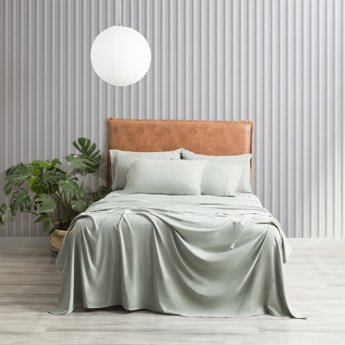 Ddecor Home Ultra Plush King Single Microfiber Sheet Set VNT Washed Sage