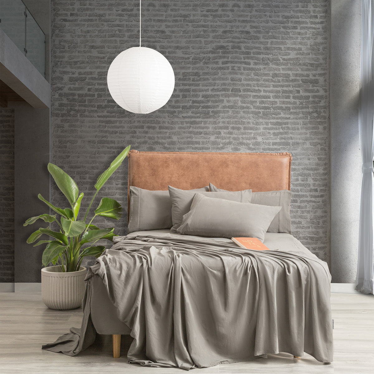 Ddecor Home Ultra Plush King Single Microfiber Sheet Set VNT Washed Granite