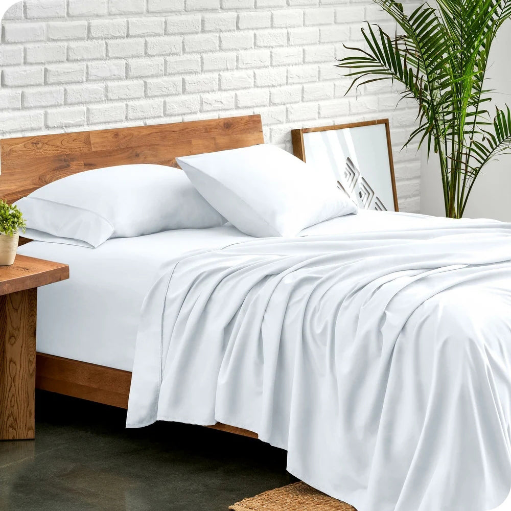 Ddecor Home 1500TC Premium Cotton Blend Sheet Set Snow