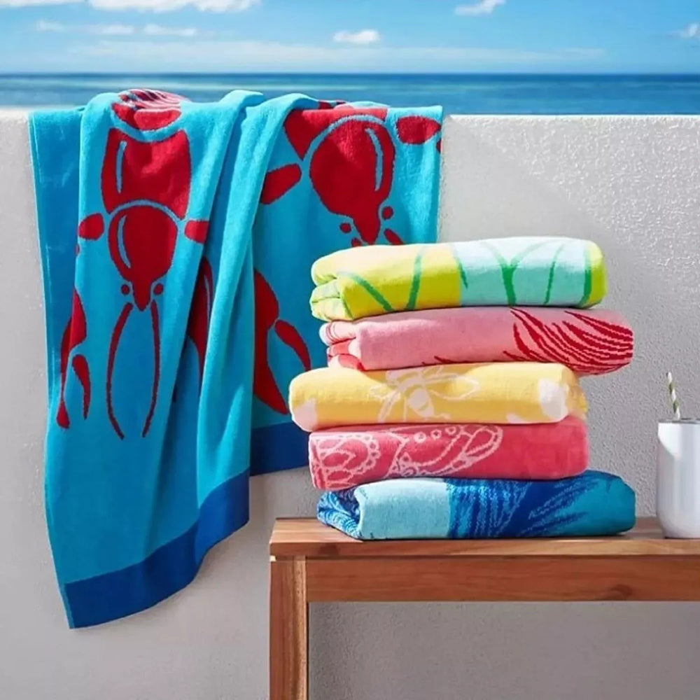 2pc Renee Taylor Large Beach Towel 100x180cm Pink Flamingo