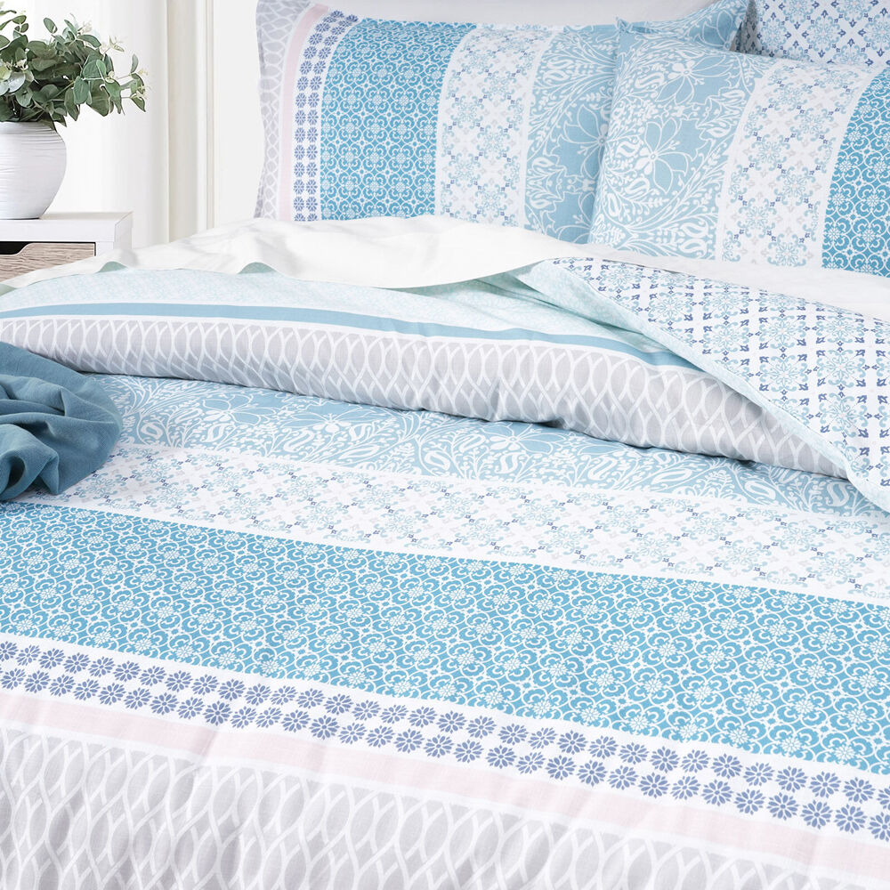Renee Taylor 300 TC Cotton Reversible Quilt Cover Set Margot