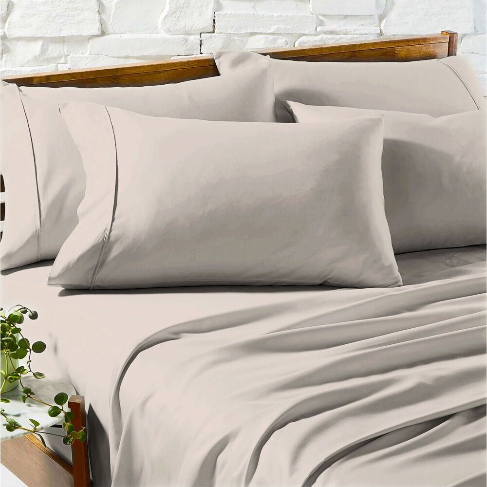 Renee Taylor Egyptian Cotton Sheet/Pillowcase Set Sand