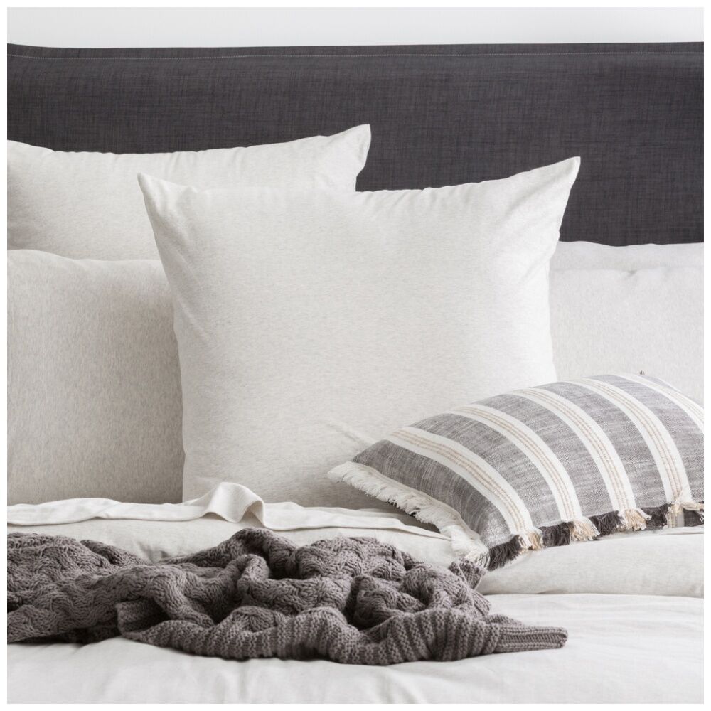 4PK Renee Taylor Comfort T’s Organic Cotton Jersey European Pillowcase Ecru