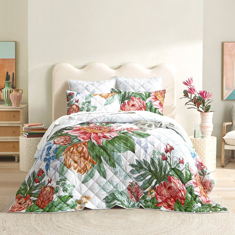 Renee Taylor Florence Quilted Reversible Coverlet Set Multi