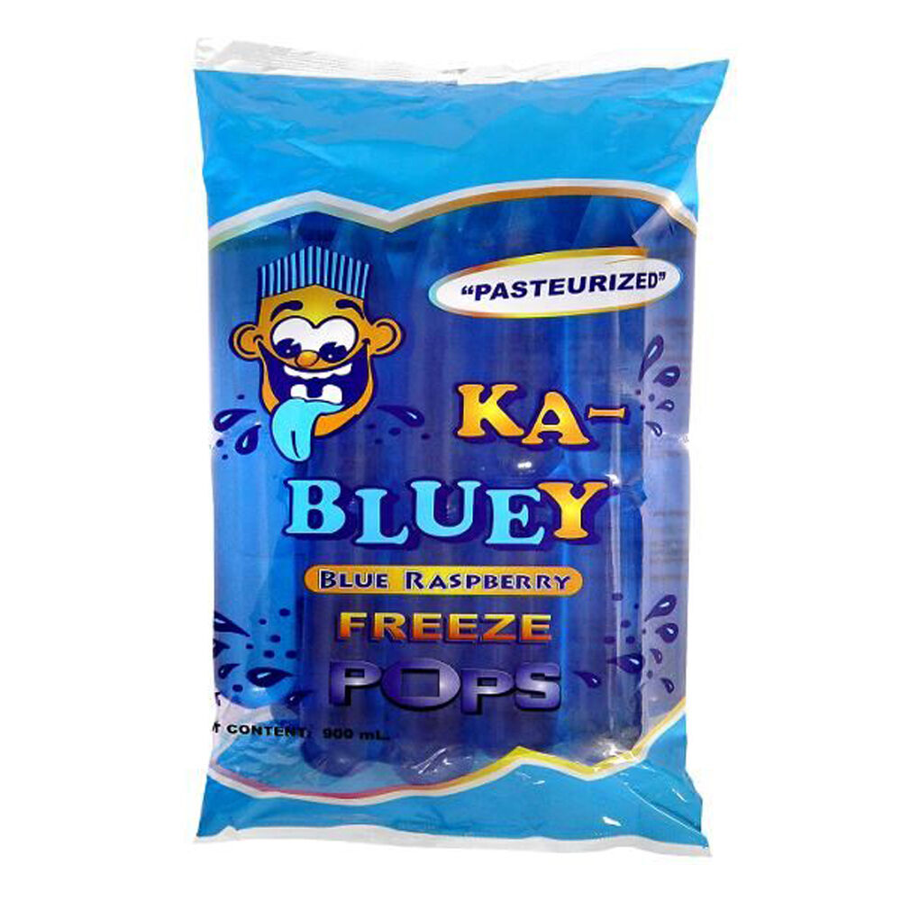 6x 10pc Ka-Bluey Freeze Ice Pops w/ Blue Raspbery Flavour 900ml