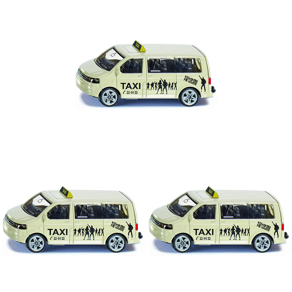 3PK Siku Volkswagen Taxi Bus Diecast 85mm Kids Toy 3y+