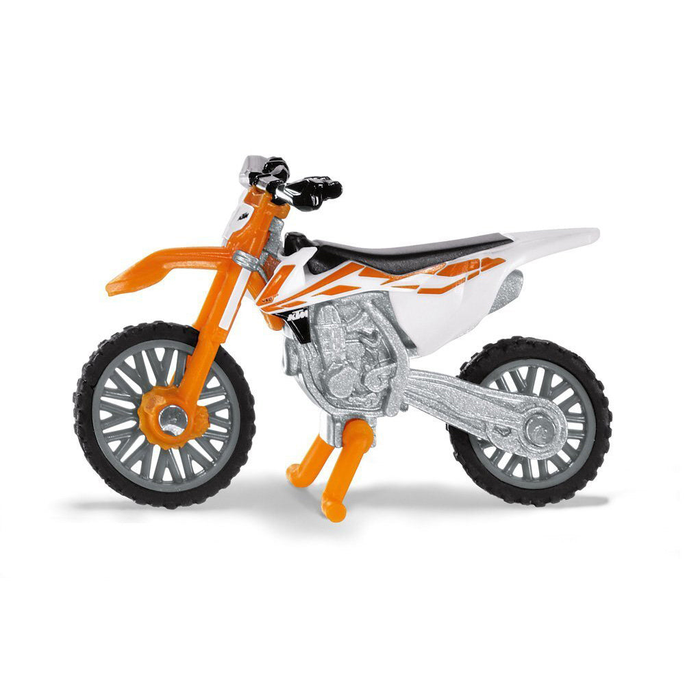 3PK Siku KTM SX-F 450 Orange/White Motorbike Diecast 56mm Kids Toy 3y+