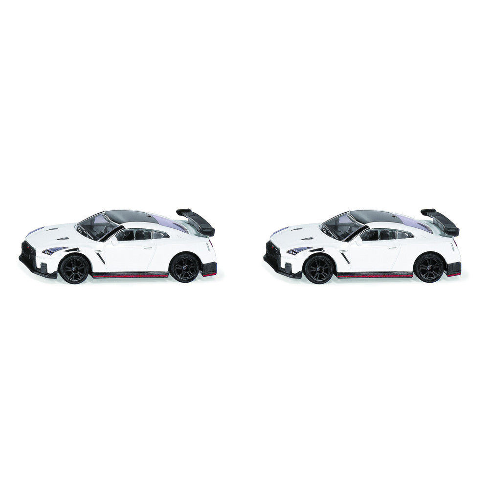 2PK Siku 1579 Nissan GT-R Nismo Diecast Vehicle 80mm Toy White 3y+
