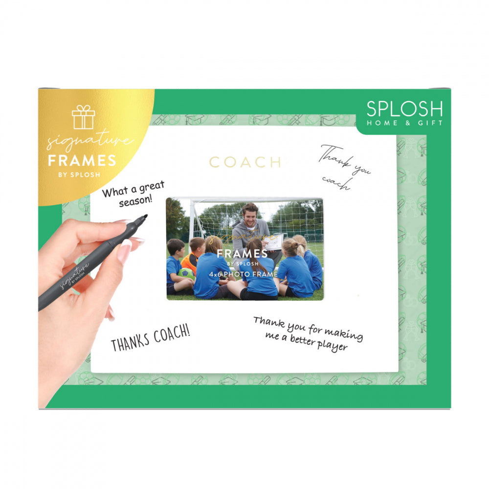 2PK Splosh Coach Signature Frame w/ Marker 27.5x23cm - White