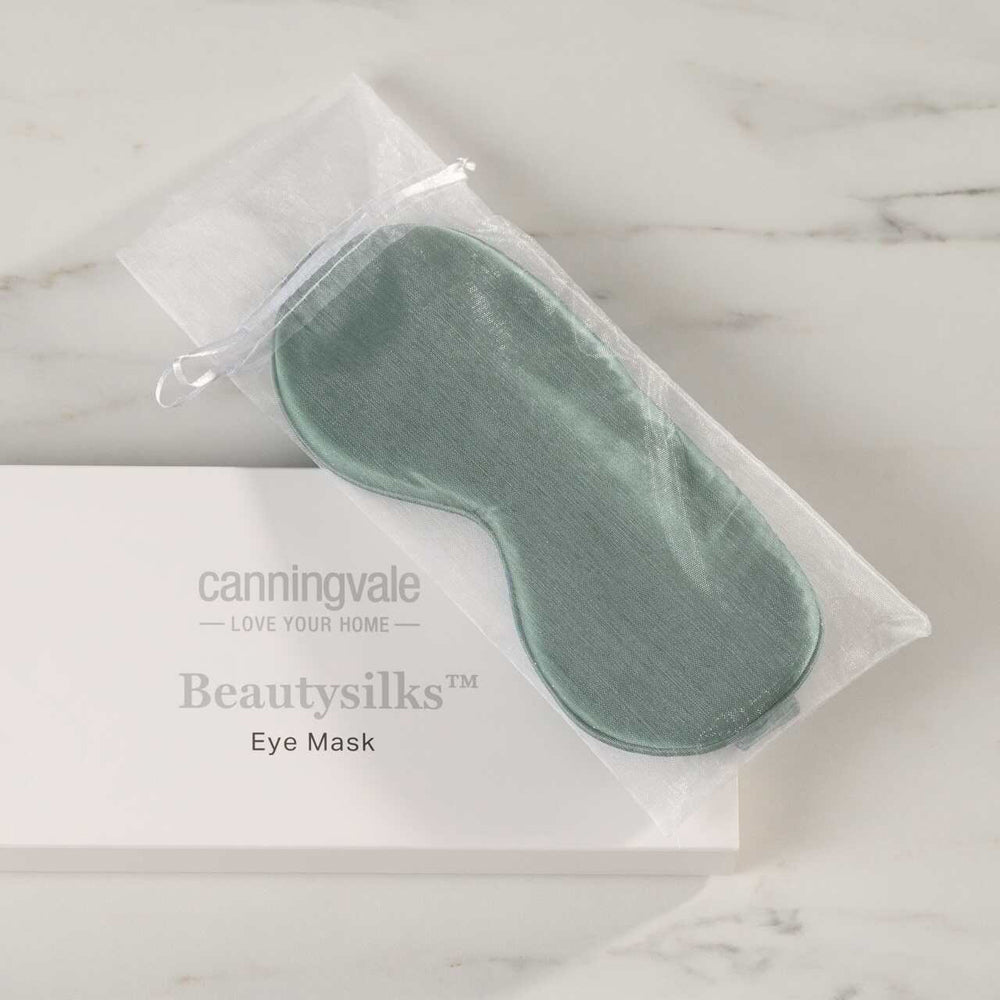 Canningvale Beautysilks Eye Mask Light-Blocking Sleep Aid - Moss
