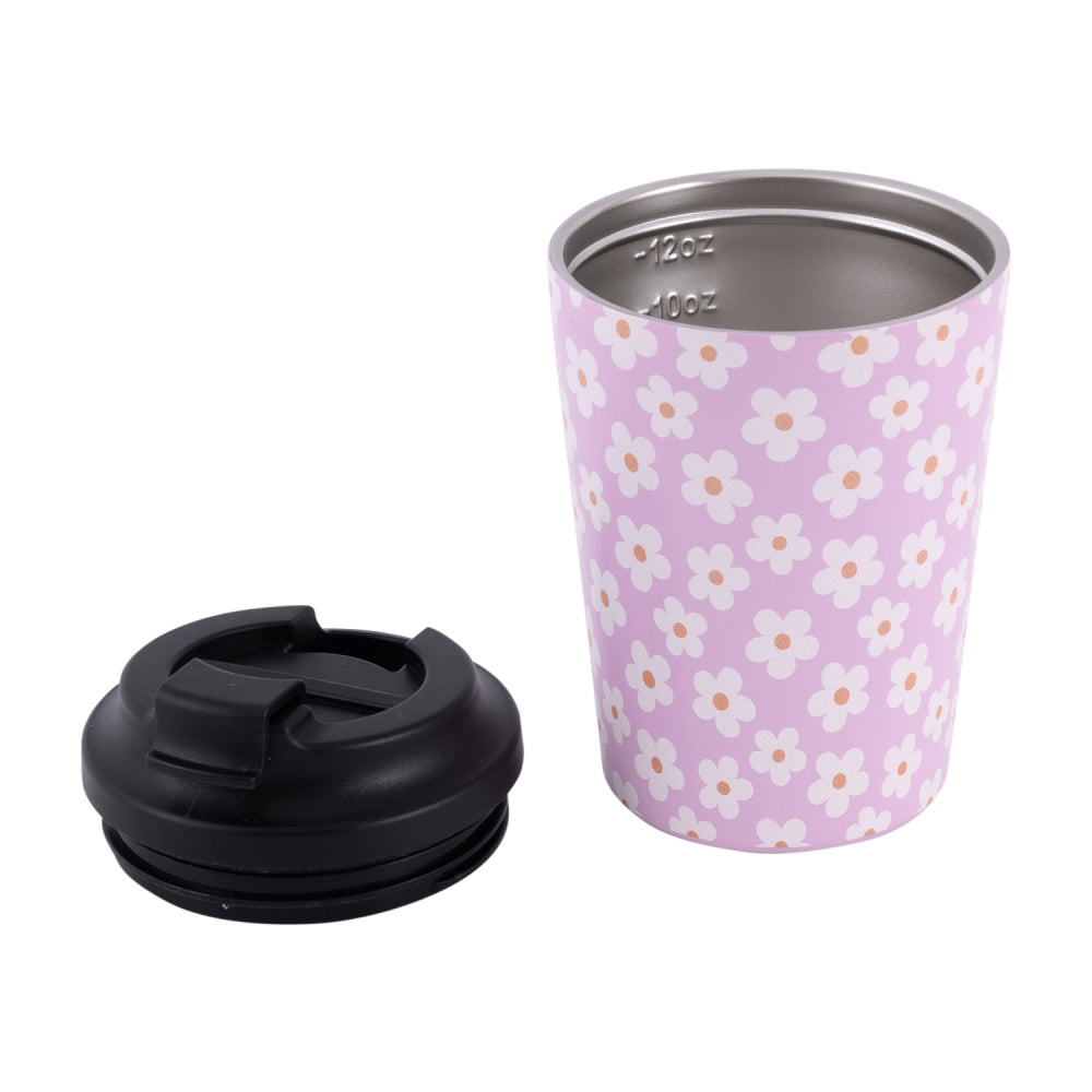 2PK Splosh Sip By Splosh Daisy S/Steel Coffee Cup 380ml