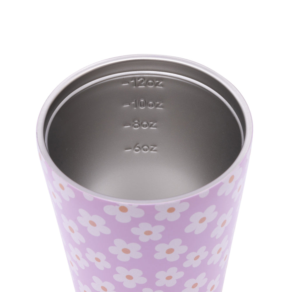 2PK Splosh Sip By Splosh Daisy S/Steel Coffee Cup 380ml