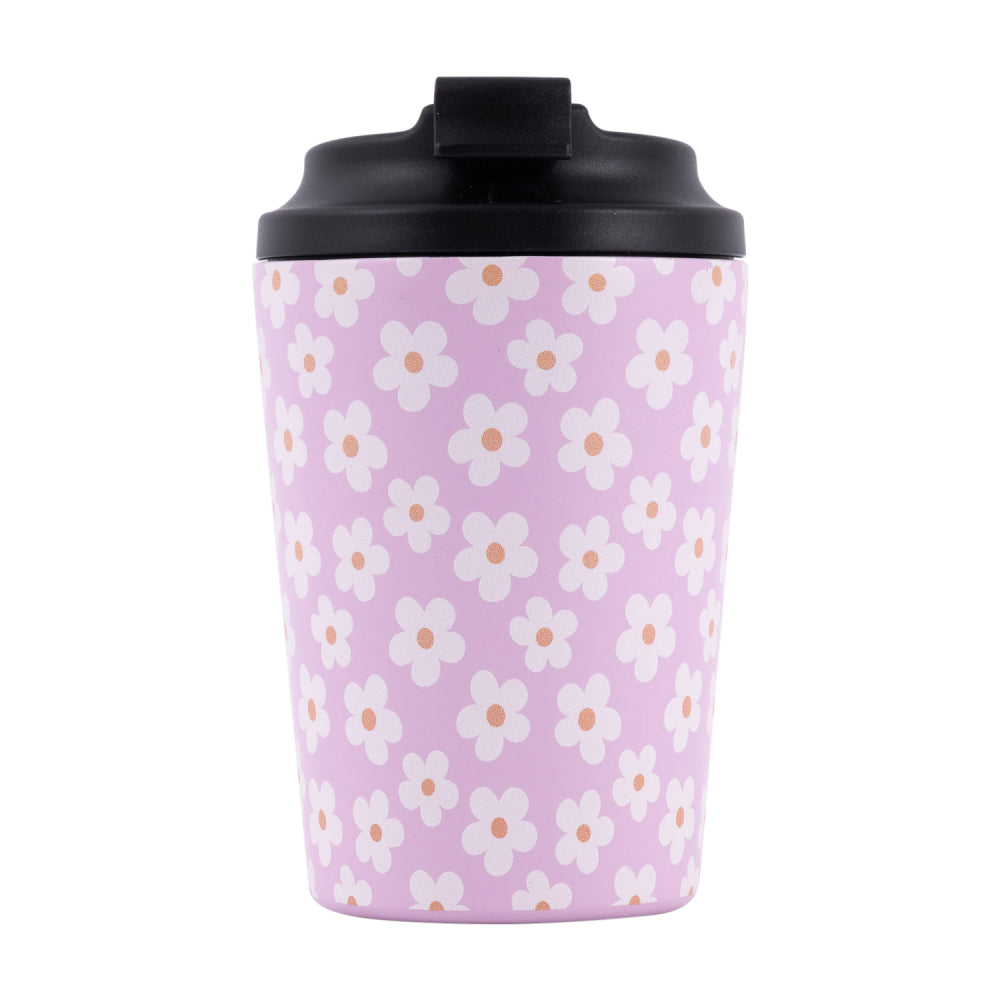 2PK Splosh Sip By Splosh Daisy S/Steel Coffee Cup 380ml