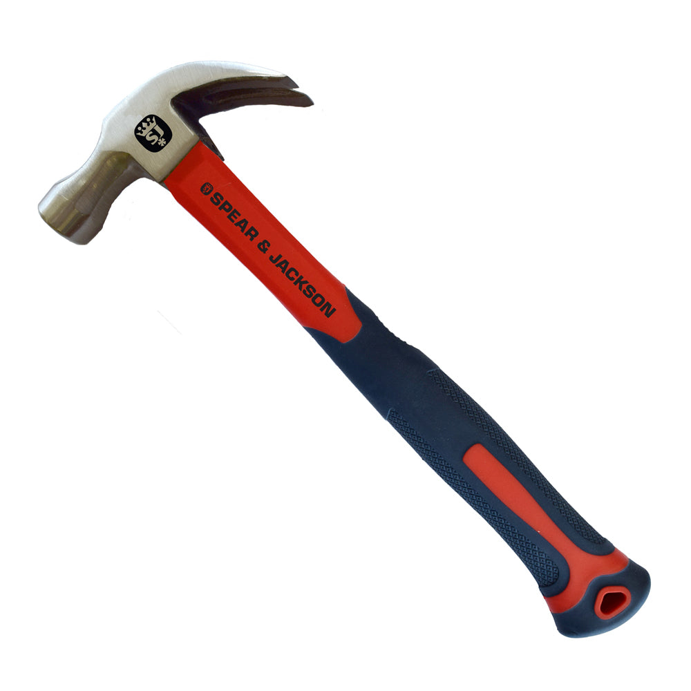 Spear & Jackson Claw Hammer Fibreglass Handle 24oz/680g