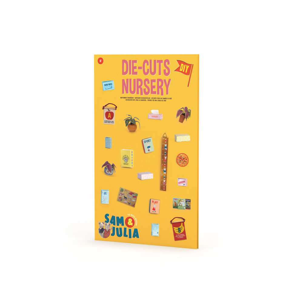 2PK Sam & Julia Die-Cuts Nursery DIY Dollhouse Paper Decor Craft Set 6y+