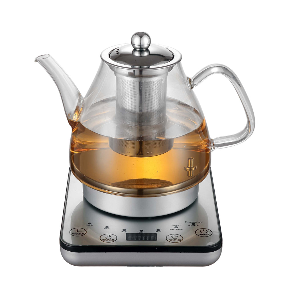 Healthy Choice 1.2L Digital Glass Kettle with Tea Infuser