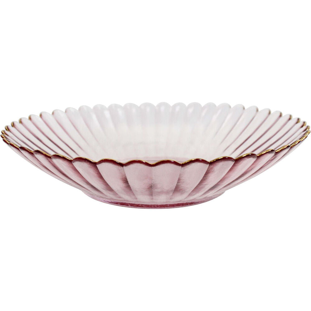 2PK LVD Glass Dish Decorative Home/Dining Tableware Large Plum/Gold