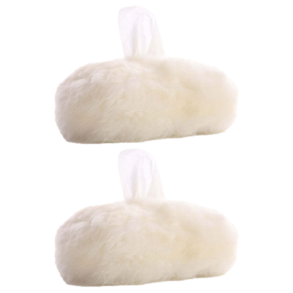 2PK Huxford Grove The Gulgong Sheepskin Tissue Box 23x12cm - Ivory