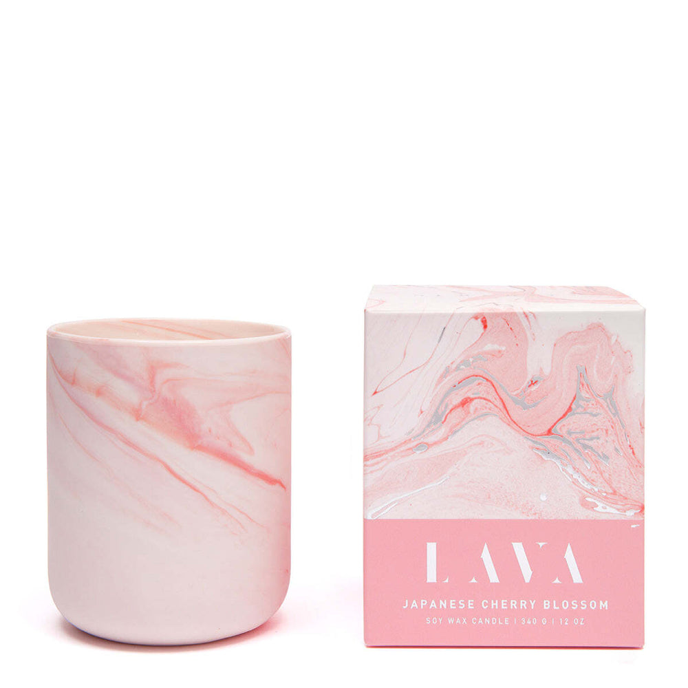 Serenity Lava 340g Medium Scented Soy Wax Candle - Japanese Cherry Blossom