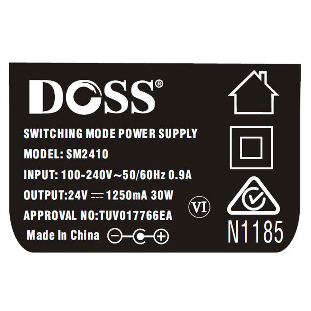 Doss Switchmode Mains Adaptor 24V DC 1.25A Power Supply